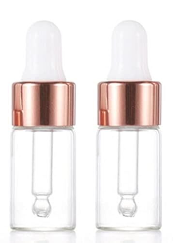 CMJ 2 x 3 ml klare Glasflaschen Ohrentropfen Pipette Tropfer Rose Gold Weiß Deckel Aromatherapie leer CMJ 2 x 3 ml klare Glasflaschen Ohrentropfen Pipette Tropfer Rose Gold Weiß Deckel Aromatherapie leer von CMJ