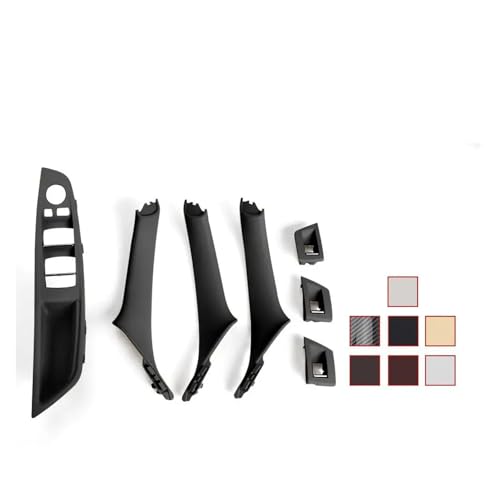 CMJAHU Passend for BMW 5er Autoinnentürgriffverkleidung Pull Trim Cover Fensterschalterverkleidung Griffsatz for BMW F10 F11(LHD Carbon Firber) von CMJAHU