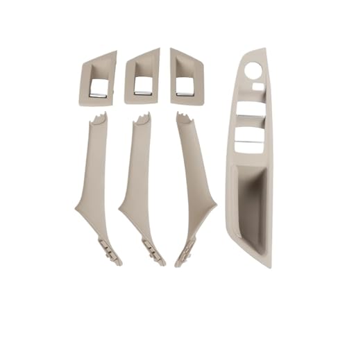 CMJAHU Passend for BMW 5er Autoinnentürgriffverkleidung Pull Trim Cover Fensterschalterverkleidung Griffsatz for BMW F10 F11(RHD Oyster) von CMJAHU