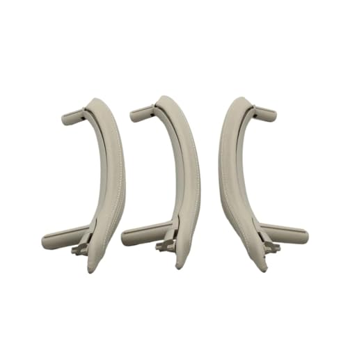CMJAHU Passend for BMW X5 X6 F15 F16 2014–2018. Innenausstattung links und rechts. Beifahrertürgriffbaugruppe mit Ersatz-Außenlederbezugssatz.(RHD 3PCS Oyster) von CMJAHU