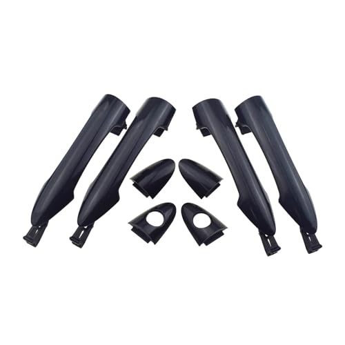 CMJAHU Passend for Kia Picanto Morning 2011 2012 2013 2014 2015 2016, vorne hinten, links, rechts, Fahrer, 1 oder 2 oder 4 Stück, Chrom-Außentürgriff(Black 4 Side Kit) von CMJAHU