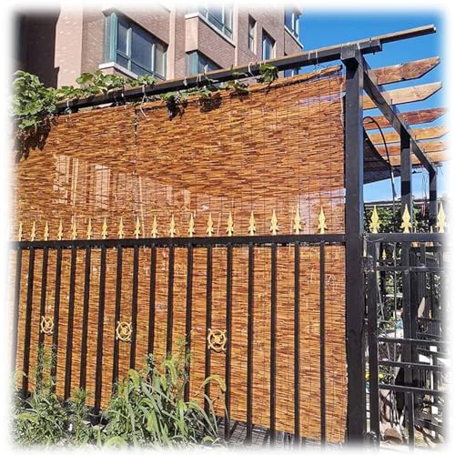 CMJYMX 70% UV-Block Fensterrollo Raffrollos, Sonnenschutz Rollos & Jalousien Retro Bambus Rollos Für Verandas Im Innen- Und Außenbereich 40 60 90 110 130 140cm(80x80CM/31x31IN(WxH)) von CMJYMX