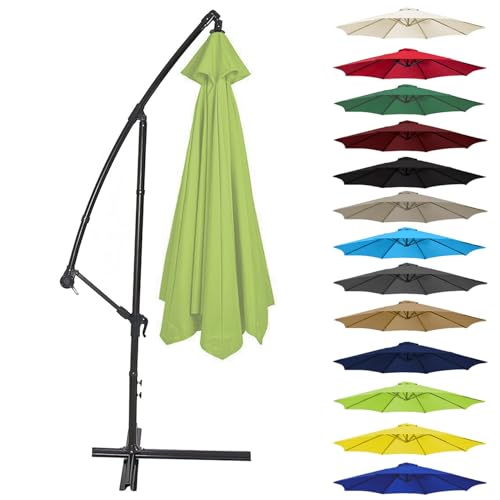 CMJYMX Sonnenschirm Ersatzbezug 200/270/300 cm Abdeckung Gartenschirm Stoff Ersetzen Ersatz Bezug Für 6/8-Rippen Tischschirme Für Draußen(Color:Grass Green,Size:8 ribs-3m(9.8ft)) von CMJYMX