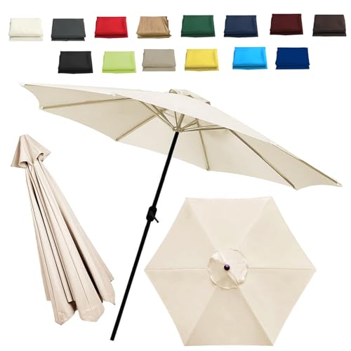Ø 200/270/300 cm Sonnenschirm Ersatzbezug 6/8 Rippen Abdeckung Gartenschirm Stoff Ersetzen Ersatz Bezug Ersatz-Baldachin Für Terrassenschirm Für Hof, Garten, Strand, Pool, Deck (Color : Off-White, S Ø 200/270/300 cm Sonnenschirm Ersatzbezug 6/8 Rippen Abdeckung Gartenschirm Stoff Ersetzen Ersatz Bezug Ersatz-Baldachin Für Terrassenschirm Für Hof, Garten, Strand, Pool, Deck (Color : Off-White, S von CMJYMX