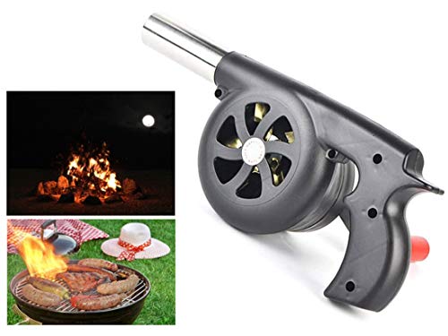 CMLLING Großes handgekurbeltes Verbrennungsgebläse für den Außenbereich, manuelles Grillgebläse, für Camping- / Picknick- / Außenaktivitäten. von CMLLING