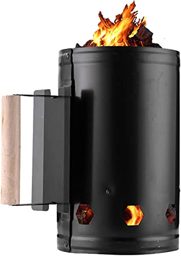 CMLLING Holzkohle Schornstein Starter Feuerstarter Grillen für BBQ Holzkohlegrill Brikett Kohle Feuerstarter Kamin für Grills Outdoor Kochen Holzkohledose Zubehör von CMLLING