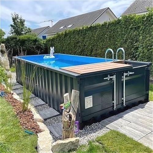 CMOLVUR Family Backyard Shipping Container Pool 6.1 m & 12.2 m Prefabricated Swimming Pool, Modular Durable, Easy Installation, Customizable Design von CMOLVUR
