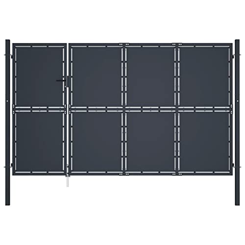 CMOLVUR Furniture Select-Gartentor Stahl 350x150 cm anthrazit von CMOLVUR