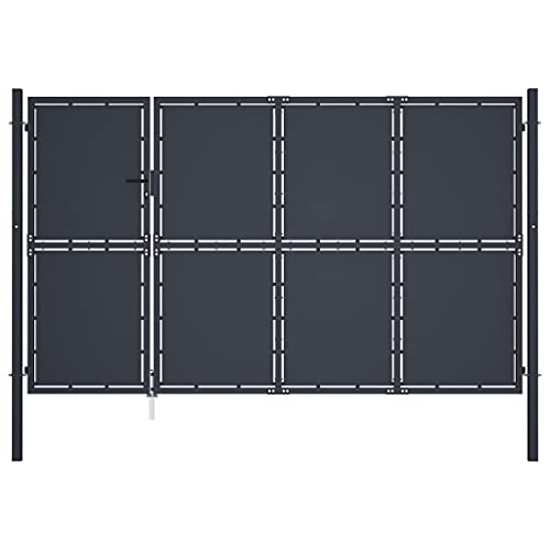 CMOLVUR Furniture Select-Gartentor Stahl 350x200 cm anthrazit von CMOLVUR