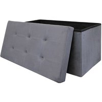 Dunkelgraue klappbare pouf-bank von THE HOME DECO FACTORY