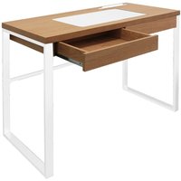 Industrieller Schreibtisch aus Holz und Metall mit Schublade von THE HOME DECO FACTORY