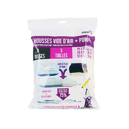 CMP Set 6 BOLSAS VACÍO C/Bomba, Polyethylen, Multicolor, Einheitsgröße von Idebox