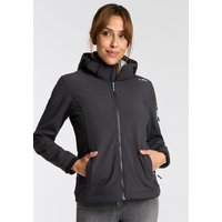 CMP Softshelljacke "WOMAN JACKET ZIP HOOD", (1 St.), Wärmend & wind- & wasserabweisend von CMP
