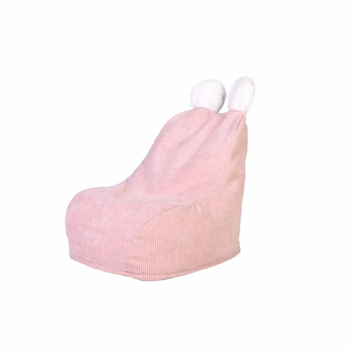 The Home Deco Factory Children's Bean Bag Pear Shape Polyester 40 x 62 x 70 cm Pink/White M von CMP