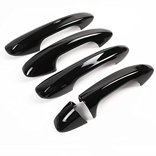 CMQA Auto-Türgriff-Aufkleber Trim Rahmen Abdeckung Für Mercedes Benz A B C E GLC CLA GLE GLS GLB Klasse W177 W247 W205 W213 X253 C118 W167 Türgriff Aufkleber (Color : Schwarz) von CMQA