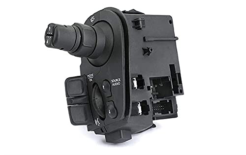 Lenkstockhebel Blinker Radio- Und Wischer-Lenksäulen-Kombinationsschalter 8201590631 Für Renault Für CLIO III Für Modus Für KANGOO. Lenkstockschalter (Color : SCHWARZ) von CMQA