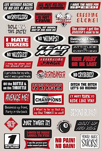 KIT Fox Stickers Sponsor Motorcycle KOMPATIBEL FÜR Honda Yamaha KTM Cross Enduro Helmet (58) von CMR Design Co