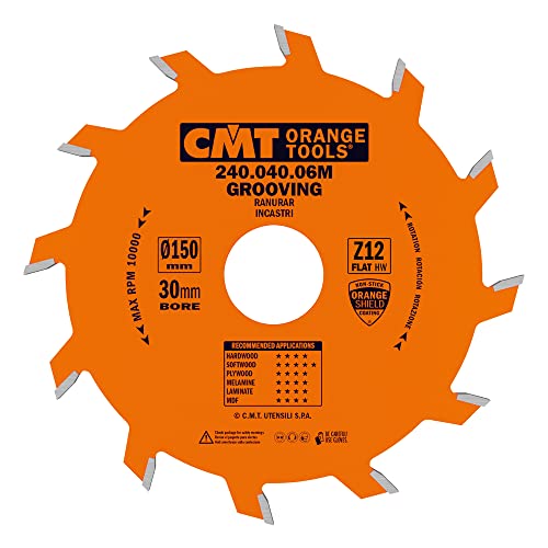 CMT ORANGE TOOLS - Industrielles NUTKREISSÄGEBLATT aus Wolframcarbid für Baum, 150X4X30 Z=12 FLACHZAHN CMT ORANGE TOOLS - Industrielles NUTKREISSÄGEBLATT aus Wolframcarbid für Baum, 150X4X30 Z=12 FLACHZAHN von CMT ORANGE TOOLS