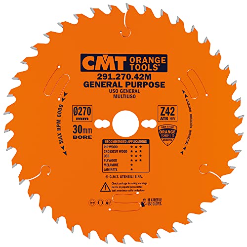 CMT ORANGE TOOLS 291.270.42M - UNIVER.-KREISSÄGE FÜR HANDMASCHINEN 270X2.8X30 Z=42 15° WECHSELZAHN CMT ORANGE TOOLS 291.270.42M - UNIVER.-KREISSÄGE FÜR HANDMASCHINEN 270X2.8X30 Z=42 15° WECHSELZAHN von CMT ORANGE TOOLS