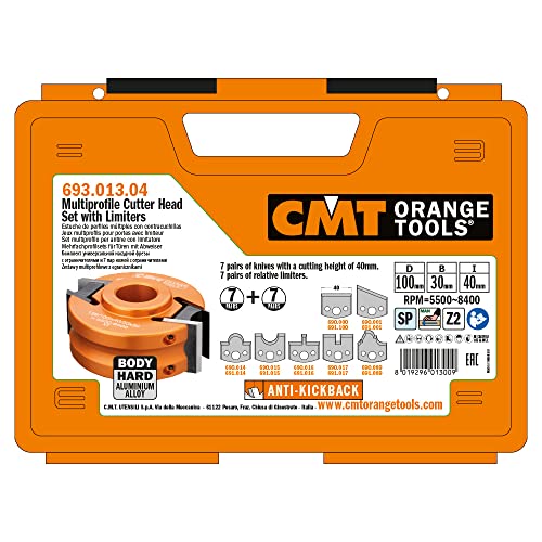 CMT ORANGE TOOLS 693.013.04-7-TEILIGES ALUMINIUM-MULTIPROFILSET MIT ABWEISER D=100X40 F=30 CMT ORANGE TOOLS 693.013.04-7-TEILIGES ALUMINIUM-MULTIPROFILSET MIT ABWEISER D=100X40 F=30 von CMT ORANGE TOOLS