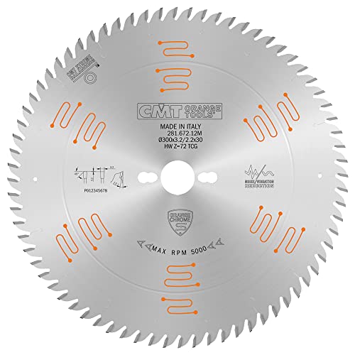 CMT Orange Tools 281.672.12M - Kreissägeblatt für Laminat und Spanholz Chrome HW 300x3.2/2.2x30 Z72 TCG 10pos CMT Orange Tools 281.672.12M - Kreissägeblatt für Laminat und Spanholz Chrome HW 300x3.2/2.2x30 Z72 TCG 10pos von CMT ORANGE TOOLS