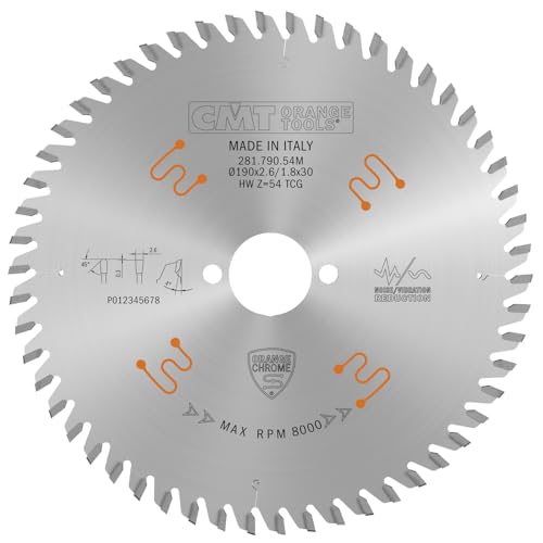 CMT Orange Tools 281.790.54M - Kreissägeblatt HPL HW 190x2.6/1.8x30 Z54 TCG Pos von CMT ORANGE TOOLS