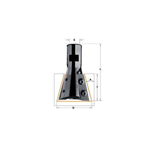 CMT 664.395.11 - Fresa para junta cola de milano 15 grados c/cuchillo z2 s=m12x1 d=39.5x31.5 dx von CMT ORANGE TOOLS