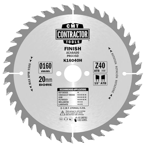 CMT ORANGE TOOLS K16040H - KREISSÄGEBLÄTT FÜR LÄNGS-UND QUERSCHNITT HW HW 160x2.2/1.4x20 von CMT ORANGE TOOLS