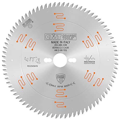 KREISSÄGEBLATT AUS CHROM MIT TRAPEZOIDALZAHN 250x3.2/2.2x30 Z80 5° TCG 281.680.10M von Unbekannt