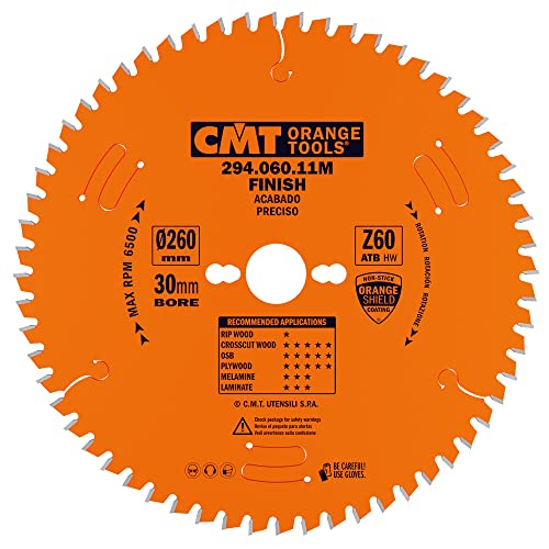 CMT ORANGE TOOLS QUERSCHNITTSÄGE 260X2.5X30 Z=60 -5° WECHSELZAHN von Unbekannt