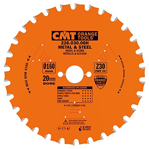 Cmt orange Tools 226.030.06h – Kreissägeblatt für Metals 160 x 1,5 x 60 Z 30 TCG von CMT