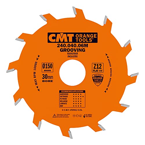 CMT Orange Tools Bandschlitzfräser Kreissägeblatt 150 x 4 x 30 Zähne 12 240.040.06 von CMT ORANGE TOOLS