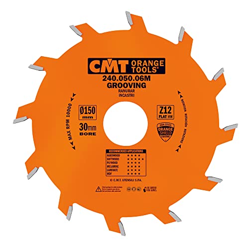 CMT Orange Tools 240.050.06 M – Kreissägeblatt für Nutfräser 150 x 5 x 30 Z 12 von CMT ORANGE TOOLS