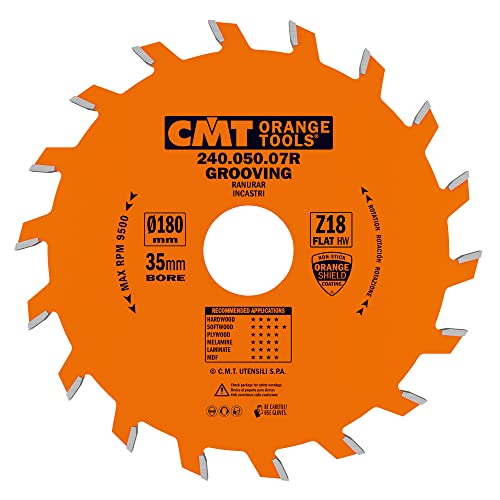 CMT Orange Tools 240.050.07r – Kreissägeblatt für gerade Nutfräser 180 x 5 x 35 Z 18 von CMT ORANGE TOOLS