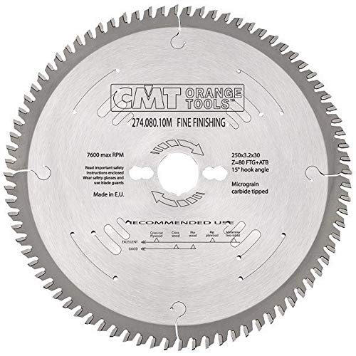 CMT Orange Tools 274.080.10M - Kreissäge HW Xtreme 250 x 3,2 x 30 Z 80 1ftg + 4atb von CMT ORANGE TOOLS