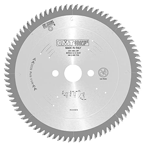 CMT Orange Tools 284.080.10p – Kreissägeblatt für Aluminium 250 x 32 x 3.2 Z 80 TCG 5 Grad pos. von CMT ORANGE TOOLS