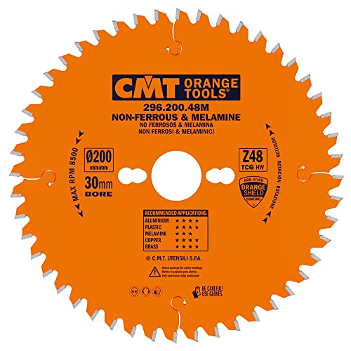 CMT Orange Tools 296.200.48 M – Kreissägeblatt 200 x 2,8 x 30 Z 48 TCG-6 Grad von CMT Orange Tools