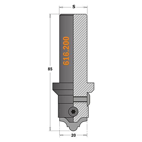 CMT Orange Tools 616.003 perfilada Messer für MDF (Erdbeere 616.200) von CMT