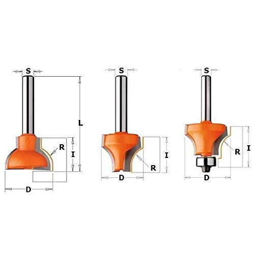 CMT Orange Tools 955.307.11 M – Erdbeere Radio-Form (F) HW S 8 D 25 x 19 R 10 von CMT