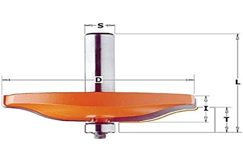 CMT Orange Tools 990.501.11 Hor. Lichter – Fräser mit rodam. HM S 12 D 82.5 x 15 (A) von CMT ORANGE TOOLS