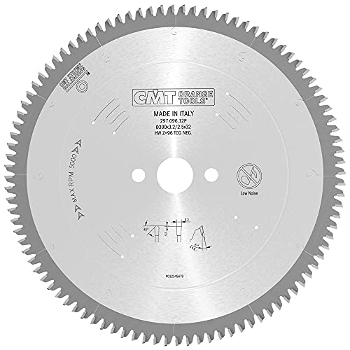 CMT Orange Tools Kreissägeblatt HW 300 x 3,2 / 2,5 x 32 Z=96 TCG - 297.096.12P - für eisenfreies Material, Plastik und Laminat von CMT