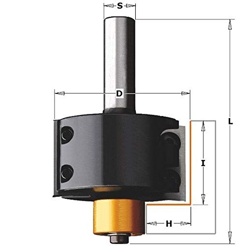 CMT Orange Toos 660.990.11 - Hartmetall-Falzfräser mit Wendeplatten Z2 S=12 D=50.8X28.3 von CMT Orange Tools