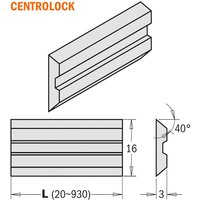 795.180.16 SET MIT 2 MESSER - CENTROLOCK SYSTEM - 180x16x3mm HPS von CMT