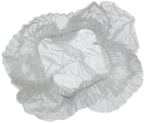 CMT Haarnetz-Clip-Cap, PP Vliesstoff, Weiß, Medium, ca. 50 cm, 1.000 Stück von CMT