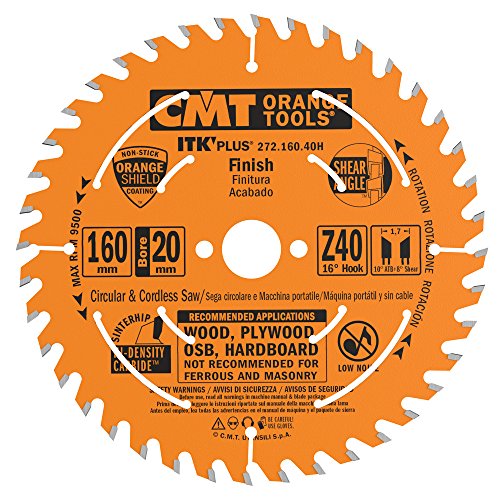 CMT ORANGE TOOLS 272.160.40H - ITK PLUS KREISSÄGEBLATT HM 160X1.8X20(+16) Z=40 ATB+SHEAR von CMT ORANGE TOOLS