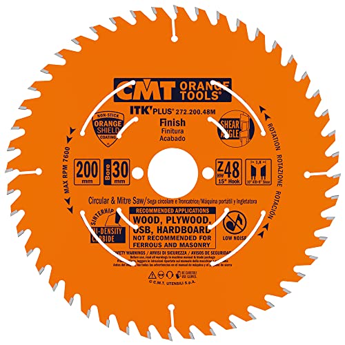 CMT 272.200.48 M Kreissägeblatt itk-plus für Schnitt Querflöte Vene, Orange von CMT