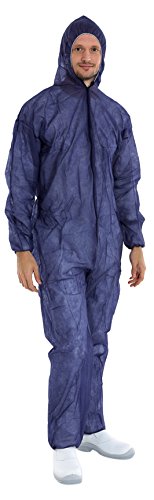 CMT 814411 Zipped Jumpsuit with Hood and Elasticated Cuffs, Ankles And Waist (Pack of 50) von CMT