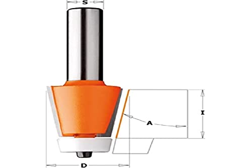 CMT ORANGE TOOLS 980.551.11 - HARTMETALL-ANFASEFRÄSER MIT KUGELLAGER S=12 D=28,5X25,4 A=10° von CMT ORANGE TOOLS