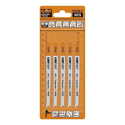 CMT jt234 x-5 – 5 Jig Saw Blades Hcs 116 x 2 – 3 x 8 – 12TPI (Wood/Thin/Thick) von CMT ORANGE TOOLS