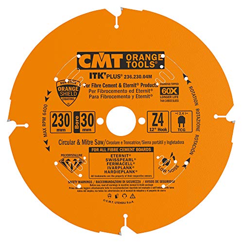 CMT ORANGE TOOLS 236.230.04M - KREISSÄGEBLAT AUS DIAMANT FÜR FASERZEMENT D=230X2,4X1,8X30 Z4 TCG von CMT ORANGE TOOLS